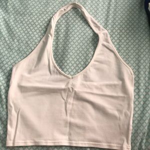 4/$20 White halter crop top